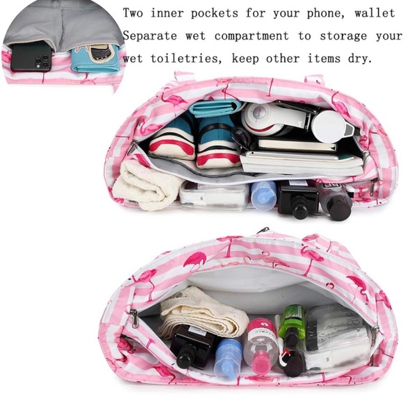 Large Flamingo Beach Tote - Picture 4 of 9